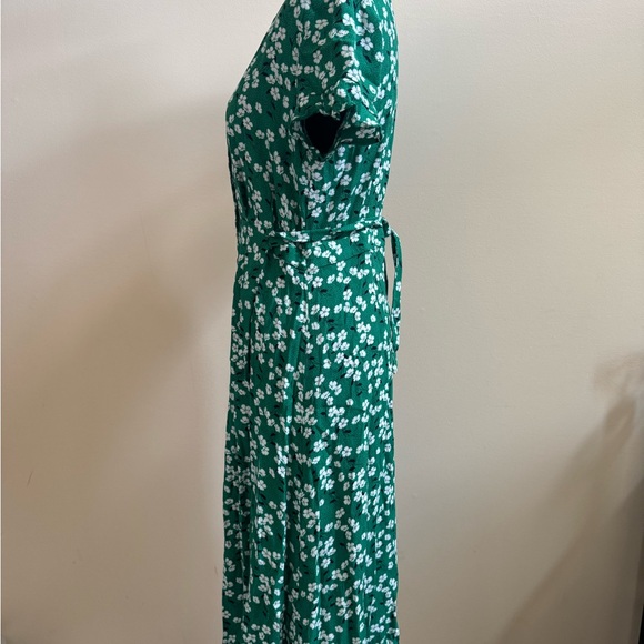 LOFT Green Floral Midi Dress - Picture 3 of 6